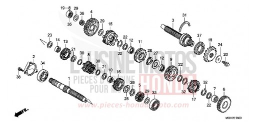 BOITE DE VITESSES CBR600FC de 2012